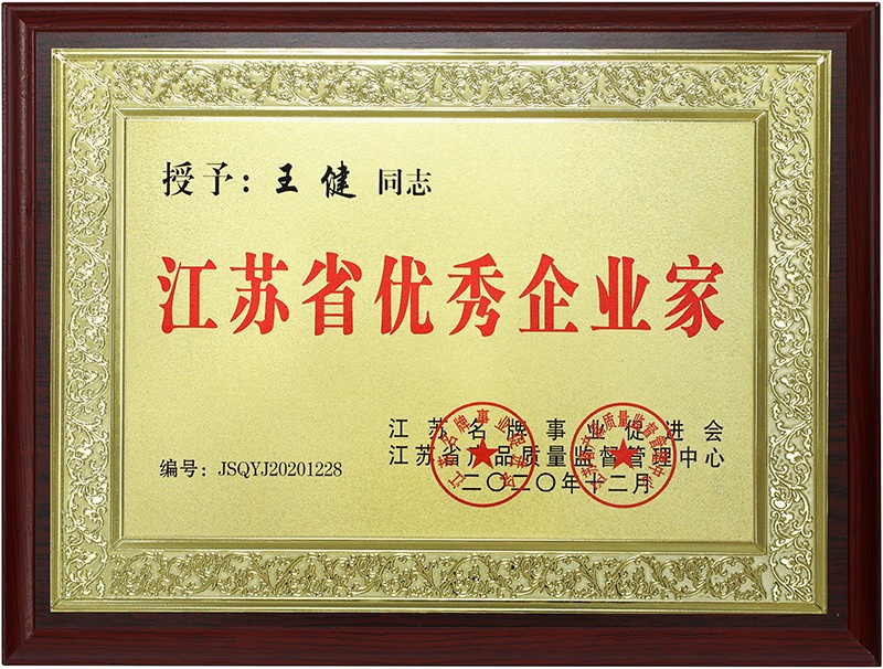 江蘇省優(yōu)秀企業(yè)家 獎牌